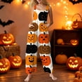 thumbnail image 2 of EANJE Halloween Overalls for Women, Sleeveless Spaghetti Strap Jumpsuit with Pockets, Print Wide Leg Baggy Romper, Adjustable Straps Fall Holiday Party Outfit Ginger 4XL, 2 of 6