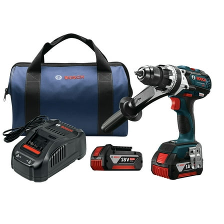 Restored Bosch HDH183-01-RT 18V 4.0 Ah EC Cordless Li-Ion Brushless Brute Tough 1/2 in. Hammer Drill Driver Kit (Refurbished)
