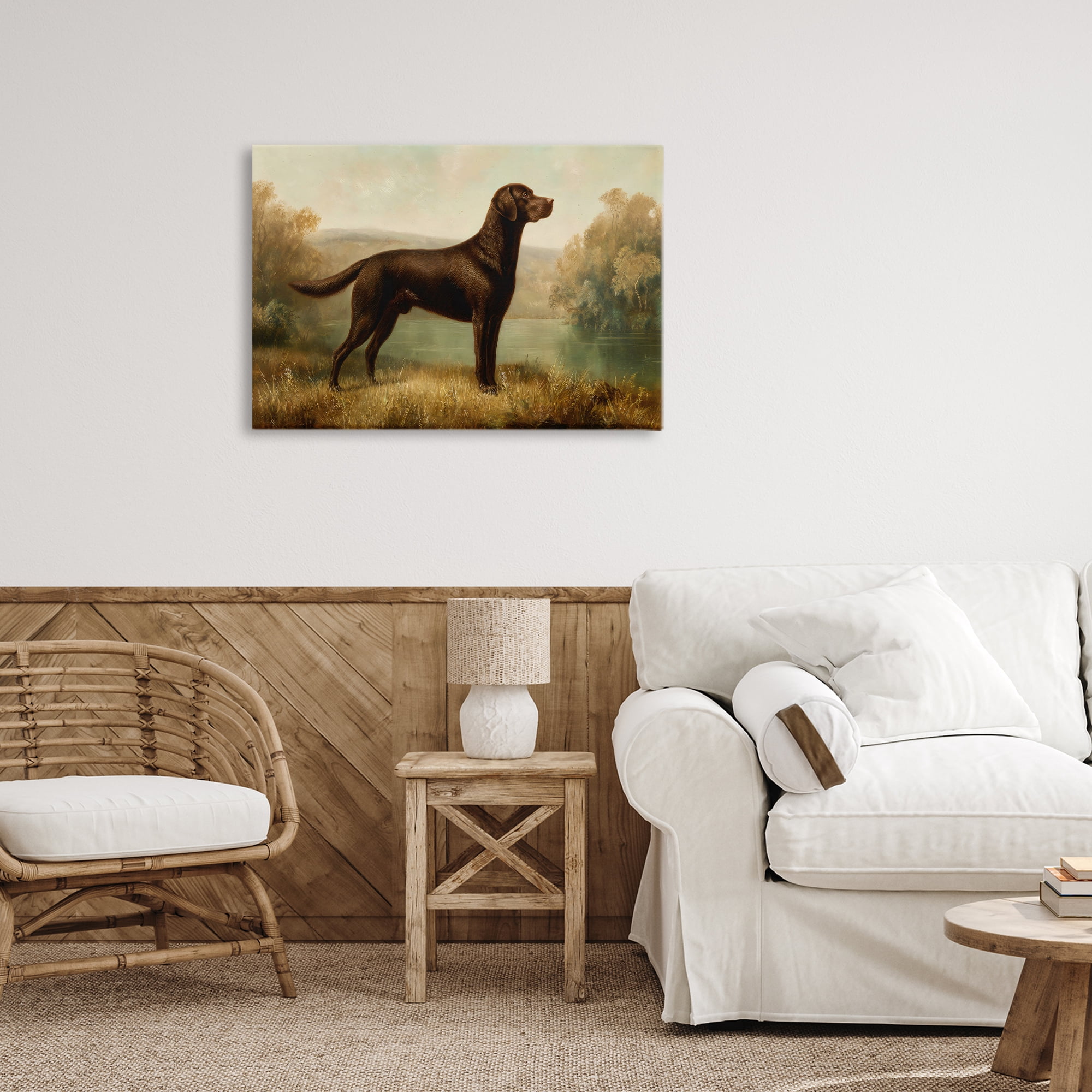 Stupell Industries Chocolate Brown Labrador Canvas Wall Art, design by Petal Prints Design