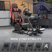 Marada Racing Simulator Cockpit with Game Seat Adjustable Fit for Logitech G25 G27 G29 G920 Racing Wheel Stand