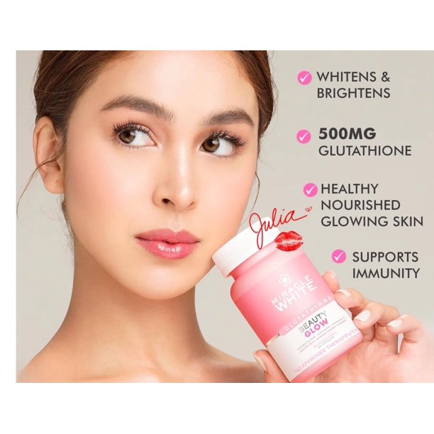glutathione para blanquear la piel Suplemento Beauty Glow para blanquear la piel con glutatión, 30 cápsulas