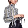 thumbnail image 1 of Free People Blusa con mangas anudadas para mujer, multicolor, pequeña Free People Pull-over, 1 of 2