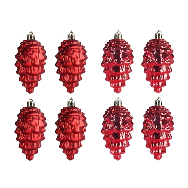 Decoraciones Del Árbol de Navidad 9cm Decoración Del Árbol de Navidad / 8 Piezas Colgante Del Árbol de Navidad Colgante en Forma de Plástico Bola de Navidad Ornamentos Del Árbol de Navidad
