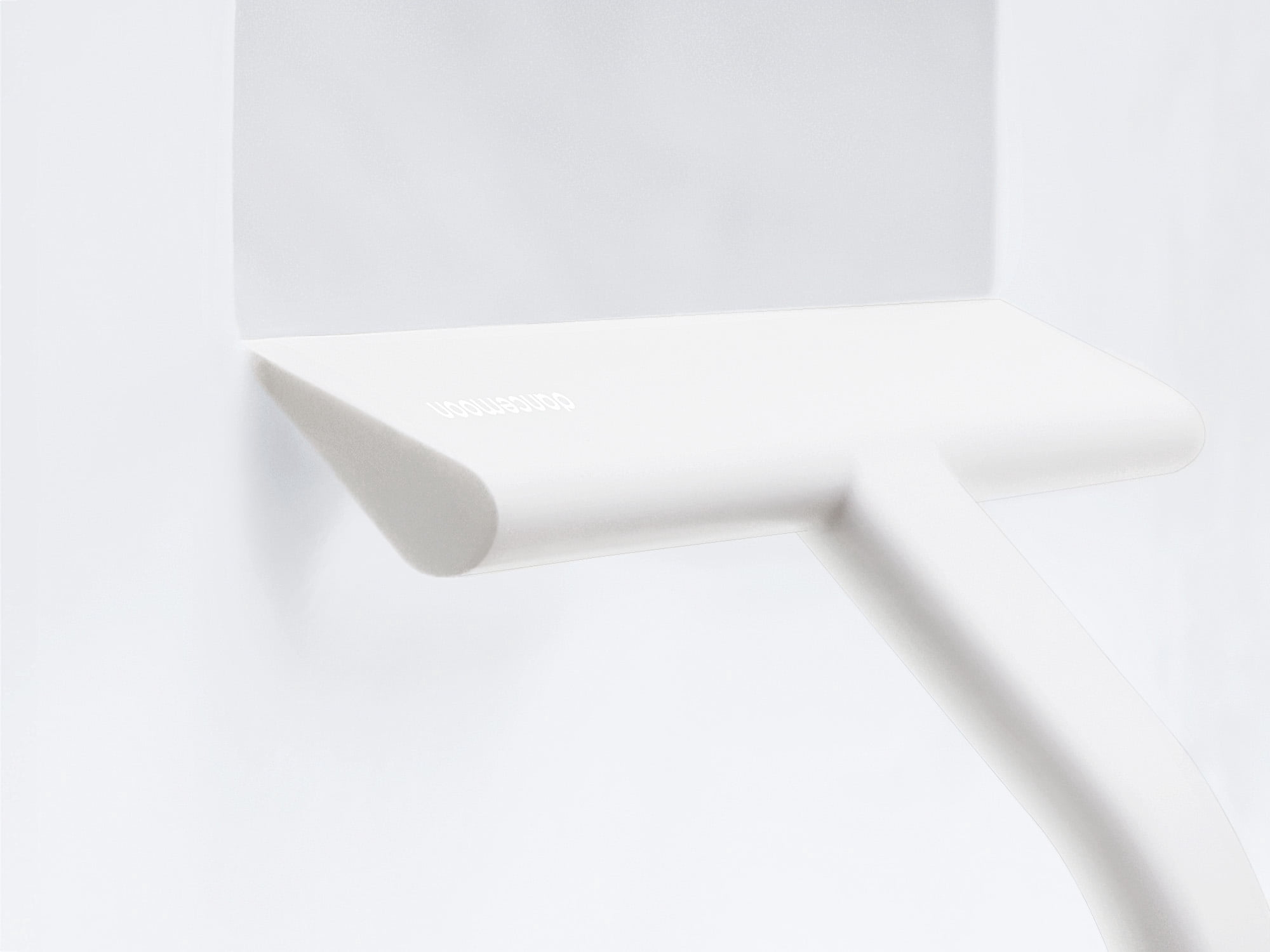 dancemoon Shower Squeegee for Glass Doors, One-Piece Soft-Touch Silicone Water Wiper with Built-in Hook for Bathroom and Tile Walls, 10-inch, White