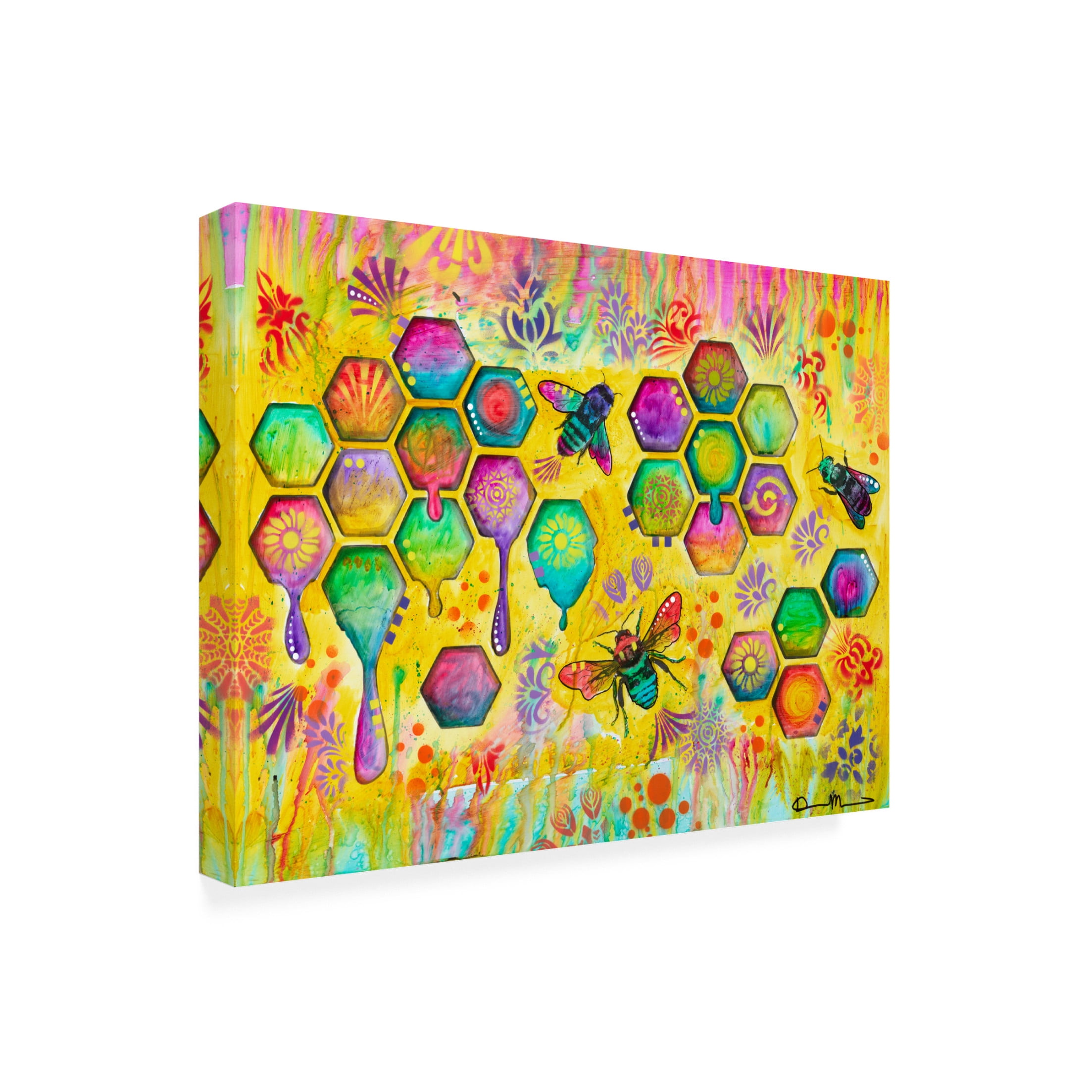 Canvas Wall Art - Dean Russo 'Dance of the Honeybees' Wall Art for Living Room, Bedroom, or Office Décor by Trademark Fine Art - 32 x 24 Inches