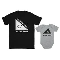 Daddy and Son Matching Outfits Fathers Day Dad & Baby Shirts Funny Men T shirt Baby Gray 24M (18-24M)