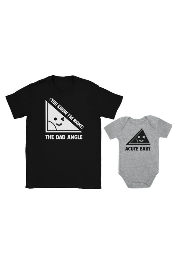 Daddy and Son Matching Outfits Fathers Day Dad & Baby Shirts Funny Men T shirt Baby Gray NB (0-3M)
