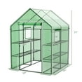 thumbnail image 3 of Gymax Walk-in Greenhouse 56''x56''x77'' Gardening w/Observation Windows 2 Tier 8 Shelves, 3 of 9