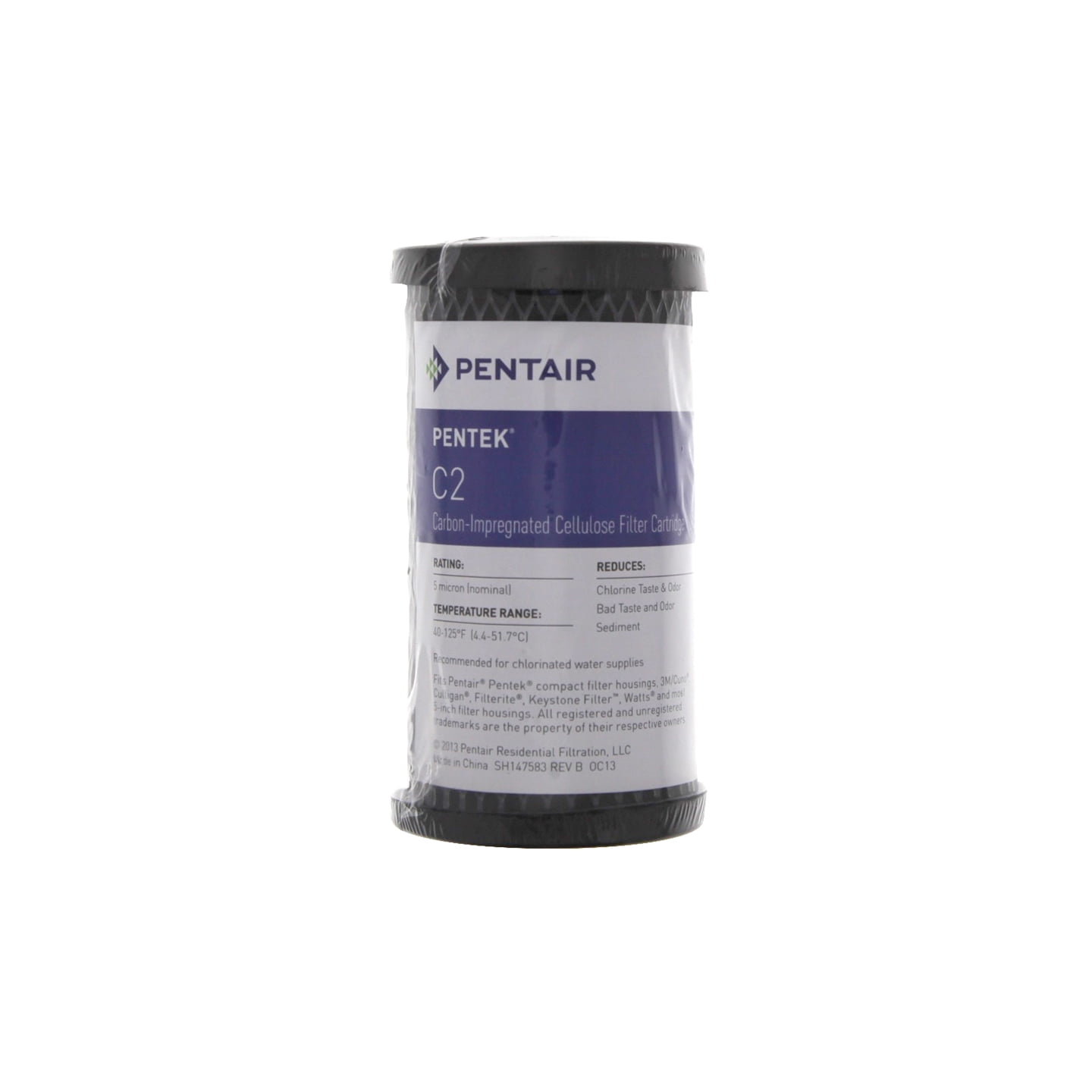 Pentek C2 Carbon-Impregnated Cellulose Filter Cartridge 4-7/8 x 2-1/2 5 Micron 4-7/8 x 2-1/2 Pentair Industries