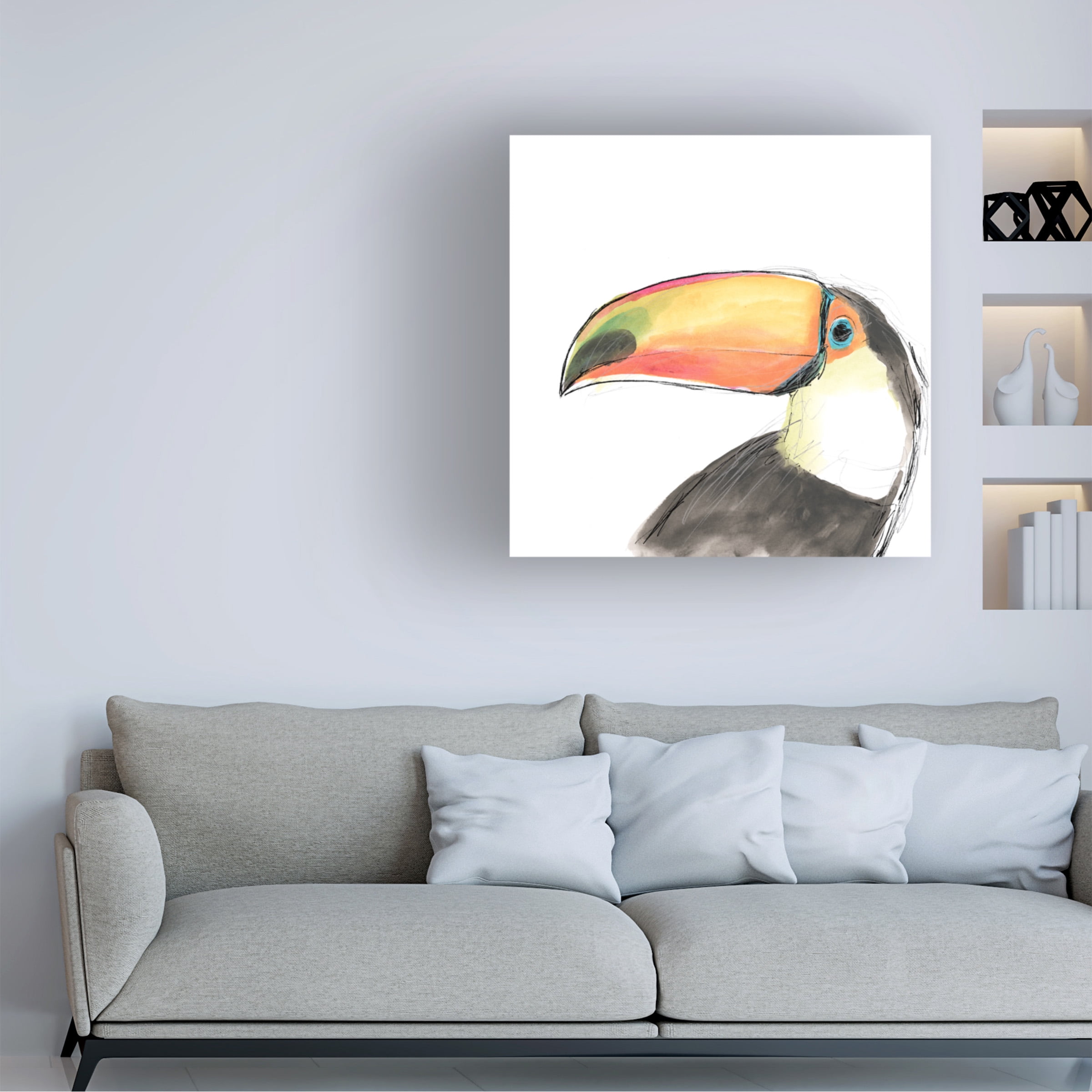 June Erica Vess 'Tropical Bird Portrait III' Canvas Art