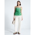 thumbnail image 2 of Free Assembly Women's Embroidered Cotton Tank Top with Peplum Hem, Sizes XS-XXL, 2 of 5