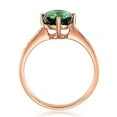 thumbnail image 2 of Classic 1 Carat Green Emerald and Diamond Rose Gold Engagement Ring for Women, 2 of 4