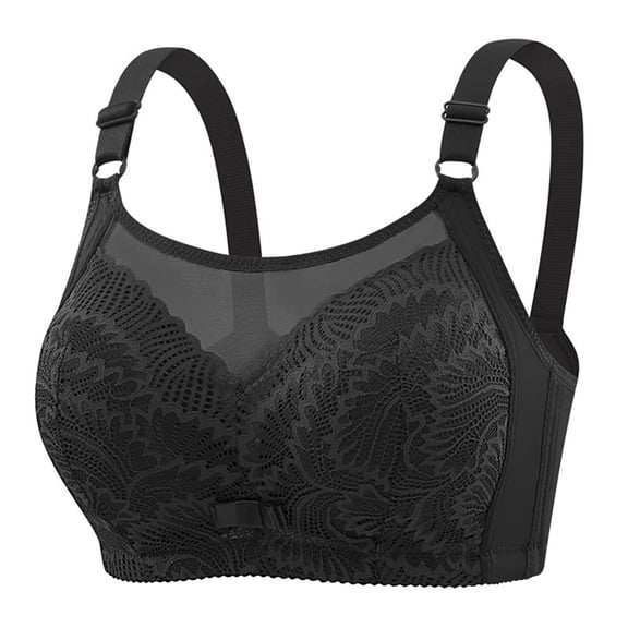WCJM Up To 50% Off Bra Low Rise Sheer Matching Bra And Panty Set Lace Bra Black,38