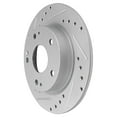 thumbnail image 6 of Detroit Axle - Rear Brake Kit for 2016-2021 Honda Civic, Drilled and Slotted Disc Brake Rotors Ceramic Brakes Pads with Hardware 2017 2018 2019 2020 Replacement: 10.24" inch Rotor, 6 of 9