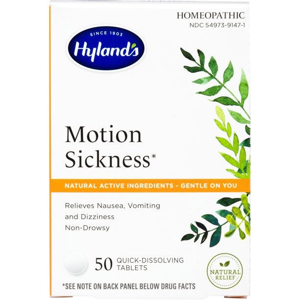 Hylands Naturals Motion Sickness Relief 50 tablets
