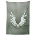 thumbnail image 3 of Ambesonne Abstract Tablecloth Rectangular Table Cover, Coat of Arms Wings, 60"x90", Grey White, 3 of 4