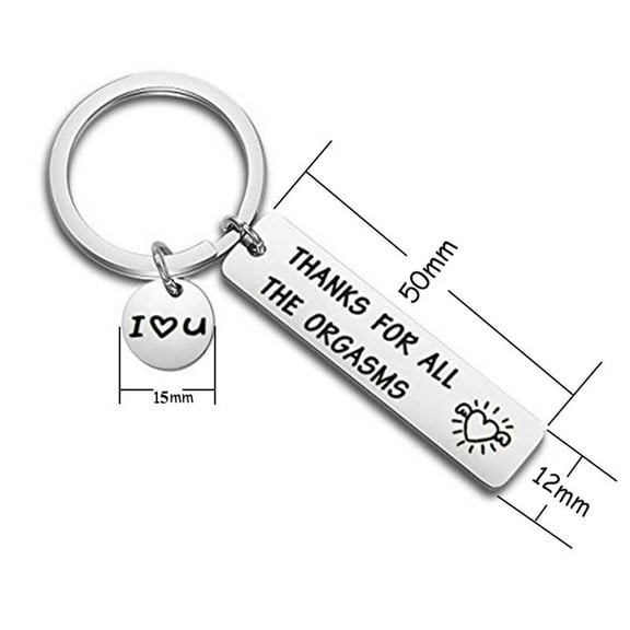 Product Name: Stainless Steel Keychain Color: steel color Product weight: about 15g per piece Product material: stainless steel Strip size: 50*10mm, circle 25mm, small circle 12mm
