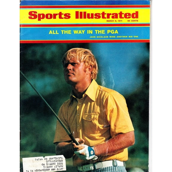 Jack Nicklaus 1971 PGA Championship Sports Illustrated magazine