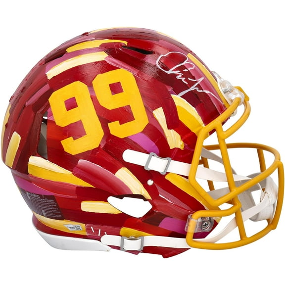 Chase Young Washington Football Team Autographed Riddell Speed Authentic Helmet - Art by Charlie Turano III - Fanatics Authentic Certified