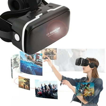Dilwe VR Headset, 3d Glasses Virtual Reality Headset for VR Games & 3D Movies, Eye Care System for iPhone and Android Smartphones