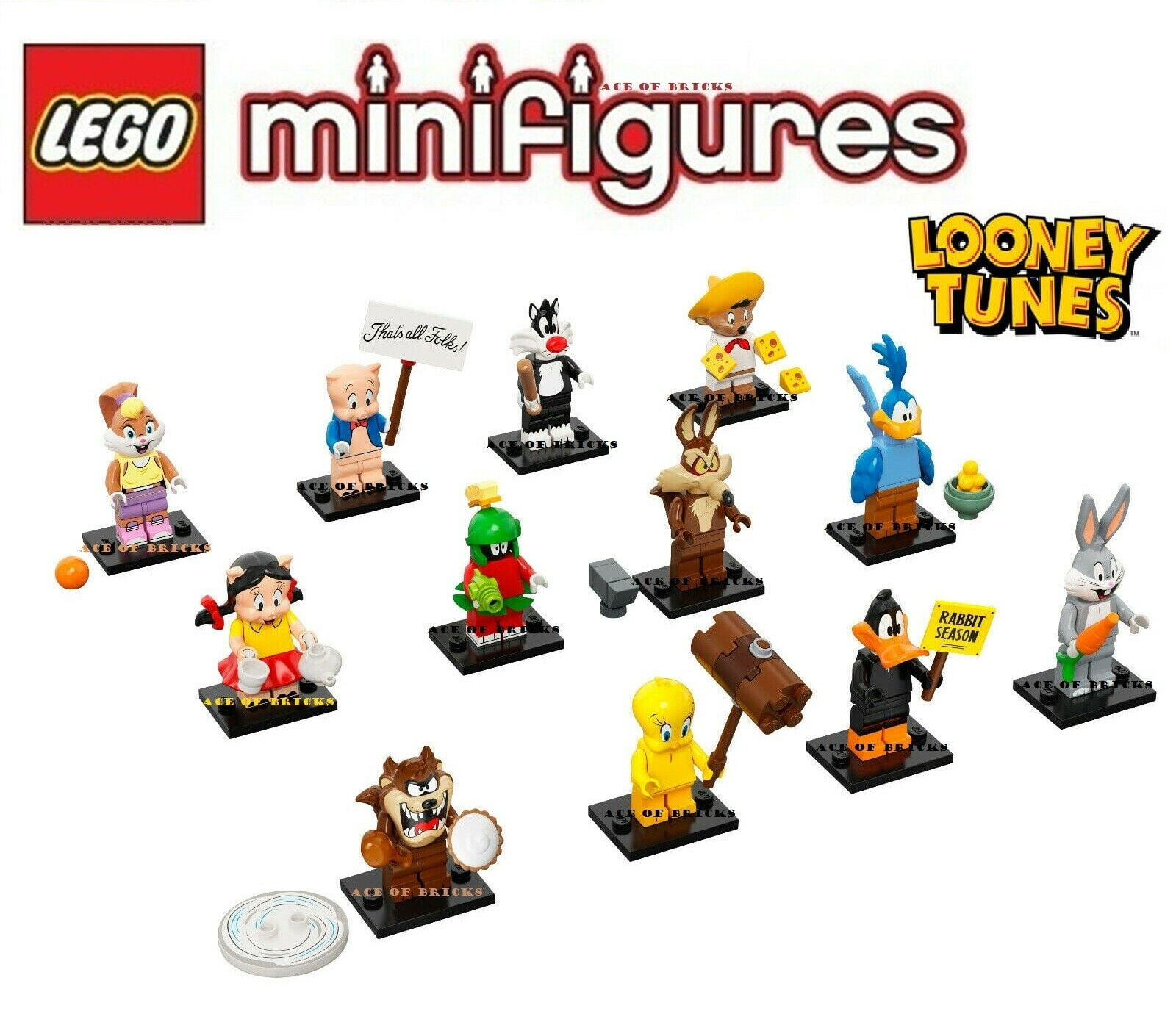 Lego looney tunes minifigures unopened factory sealed pick choose your own 