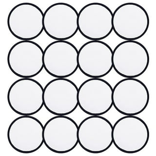 TEHAUX 20pcs Heat Transfer Patch Blank Hat Round Labels White Outfits  Embroidery Patch Sublimation Applique Heat Transfer Blank Patch Blank  Patches