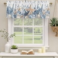 thumbnail image 2 of 2 Pack Valances for Window, Blue Eucalyptus Coastal Short Curtains for Kitchen Bedroom Living Room, Beach Starfish Shell Nautical Rod Pocket Small Window Treatment Valance Drapes 42 x 12 Inch, 2 of 8