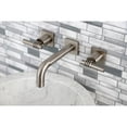 thumbnail image 2 of Kingston Brass KS6128ML Milano Double-Handle Wall Mount Bathroom Faucet, Brushed Nickel, 2 of 8