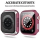 thumbnail image 4 of 12 Pack Case with Tempered Glass Screen Protector for Apple Watch 44mm SE 2 Series 6 5 4 SE, Full Protective Matte PC Cover for Iwatch 44mm Accessories (12 Packs, 44mm), 4 of 5