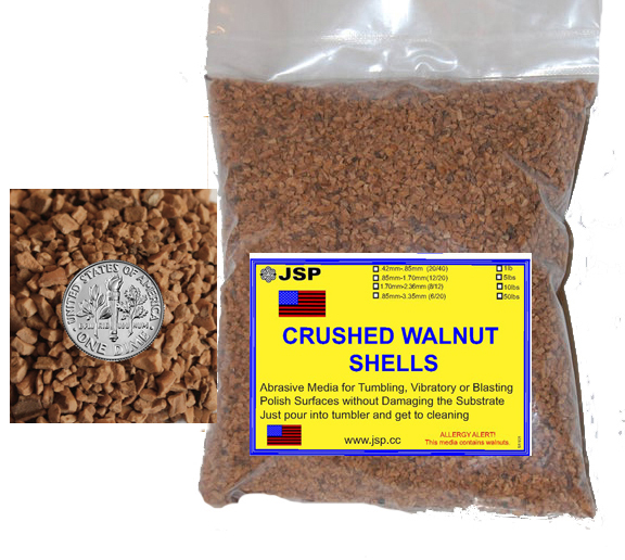 Crushed walnut shell 1.72.3mm 8/12 5 lb