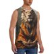 thumbnail image 2 of Fotbe Jungle Meditating Lion Men's Camiseta sin Mangas Estampada para Hombres, Playera Casual para Gimnasio, Entrenamiento, Playa-Medium, 2 of 7