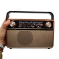 thumbnail image 2 of Radio FM estéreo inalámbrica Bluetooth de madera con tarjeta multifrecuencia portátil vintage, 2 of 2