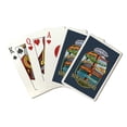 thumbnail image 1 of Franconia Notch, New Hampshire, Destination Sign, Contour, Lantern Press, Premium Playing Cards, 52 Card Deck with Jokers, USA Made, 1 of 5