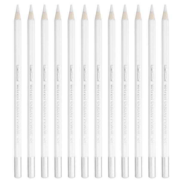 Lápiz de acuarela Uxcell para mezclar, colorear, dibujar bocetos, pintar, 12 piezas, blanco