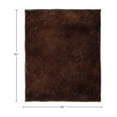 thumbnail image 7 of Somerset Home Mink Faux Fur Blanket - 91x81 Washable Bedding or Throw, Brown, 7 of 7