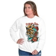 thumbnail image 3 of Break the Rules Japanese Mask Tattoo Unisex Plus Fleece Graphic Sweatshirt Brisco Brands 5X, 3 of 5