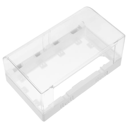 OFFIGAM Transparent Weatherproof Electrical Box with Dual Outlets, Easy to Install, Outdoor and Indoor Use