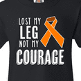 thumbnail image 4 of Inktastic Lost my Leg Not my Courage Limb Loss Awareness Orange Ribbon Youth T-Shirt, 4 of 5