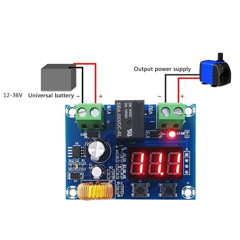 12-36V Battery Low Voltage Disconnect Protection Module DC Output UK 