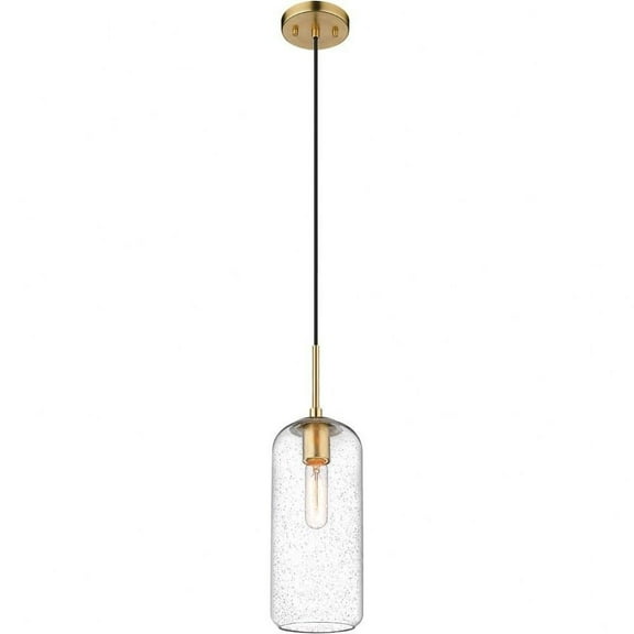1 Light Pendant in Mid-Century Modern Style-17 inches Tall and 5.25 inches Wide-Heritage Brass Finish Bailey Street Home 372-Bel-4620072