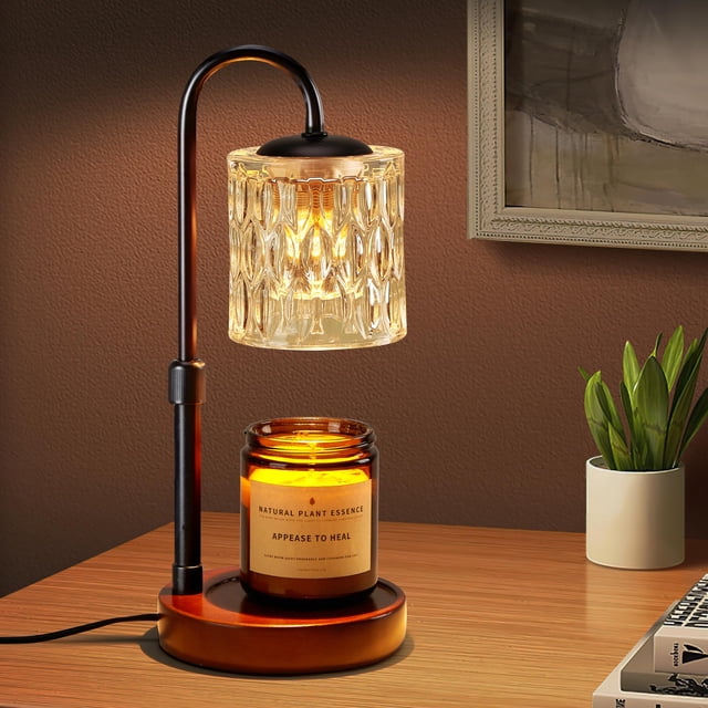 Briever Dimmable Candle Warmer Lamp with Timer, Height Adjustable Electric Candle Wax Warmer, Christmas Birthday Gifts for Women Mom, House Warming G