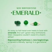 Angara Necklace - Natural 1.2 ct Emerald Teardrop Pendant Necklace with Diamond in Platinum for Women (Size-9x6mm) | May Birthstone Jewelry, Birthday, Anniversary, Christmas, Jewelry Gift for Women