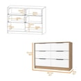 thumbnail image 3 of FM FURNITURE Marion Slide And Pull Dresser Finish Engineered Wood White/Pine, 3 of 7