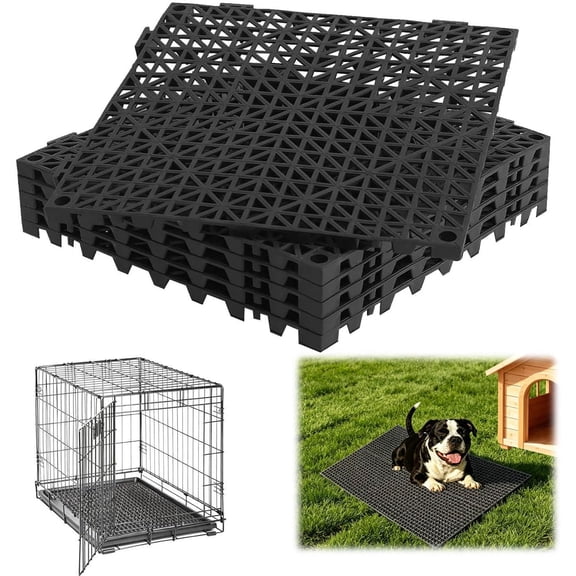 Dog Kennel Pad,Raised Grid Mat for Dog Crate Pan,Cut Freely