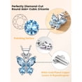 thumbnail image 6 of Bestyle Cute Butterfly Birthstone Necklace for Women, March Pendant Necklace Choker Jewelry Gifts for Mother's Day Birthday Graduation, 6 of 7