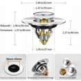 thumbnail image 4 of Tapa de drenaje de bañera con núcleo de resorte, tapón de lavabo de baño universal para orificio de drenaje de 38-43 mm, tapón de lavabo de baño 2 en 1 duradero y resistente a la oxidación con, 4 of 5