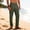 Pants-379Army Green, variant on formal Pants Men Pintuck Detail Straight Leg Solid Color Dress Pants Breathable Linen Pants Lightweight Business Casual Office Daily Wear