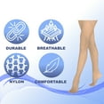 thumbnail image 3 of Grandeur Hosiery Girls' Juniors Kids Children's Seamless Fishnet Dance Ballet Tights Pantyhose Stockings Nude C, 3 of 5