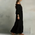 thumbnail image 5 of FRSASU Long Sleeve off the Shoulder Dress for Women Tiered Maxi Dress A Line Ruffled Elegant Flowy Long Dresses Black, 5 of 5