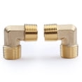 thumbnail image 6 of U.S. Solid 1/2 in MNPT x 1/2 in MNPT Brass Pipe Fitting 90 Degree Barstock Street Elbow Pack of 2, 6 of 6